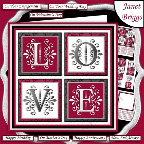 LOVE SQUARES All Occasions 7.5 Quick Layer Card & Insert 