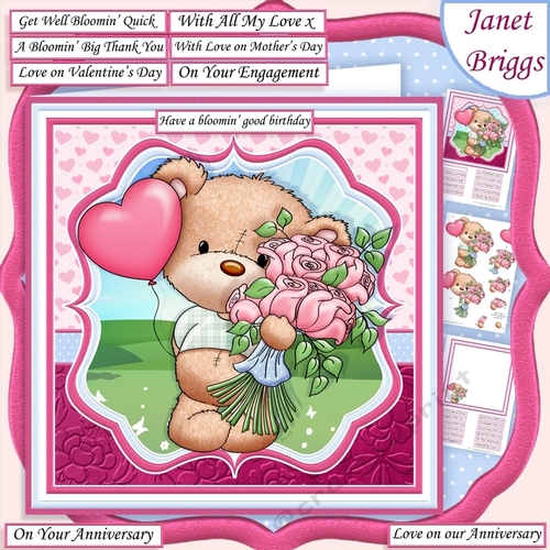 BERTIES BOUQUET 7.5 All Occasion Decoupage & Insert Mini Kit