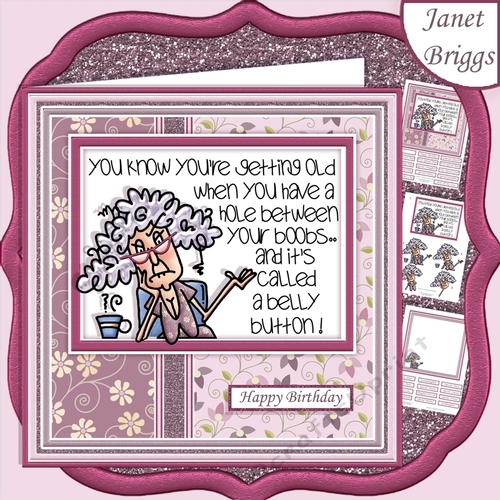 STELLA HOLE BETWEEN YOUR BOOBS 7.5 Humorous Decoupage & Insert Mini Kit