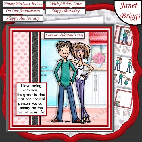 BEING WITH YOU Humorous Young Ones 7.5 Decoupage & Insert Mini Kit