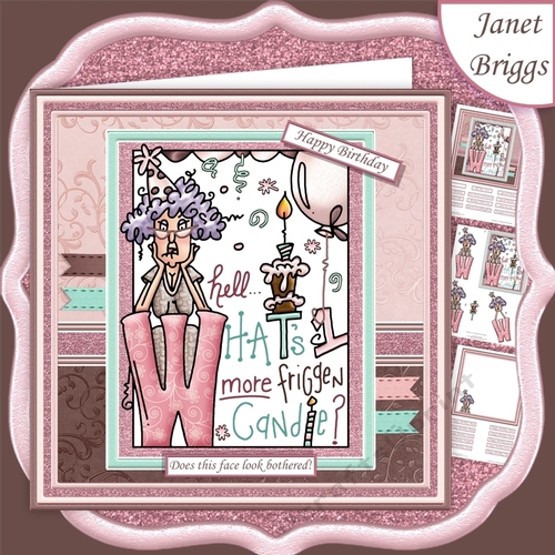 STELLA 1 MORE FRIGGEN CANDLE 7.5 Decoupage & Insert Mini Kit