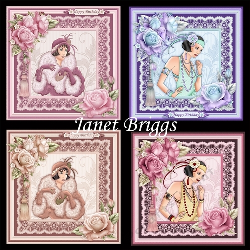 ART DECO LADIES 7.5 Decoupage & Inserts Bumper Kit