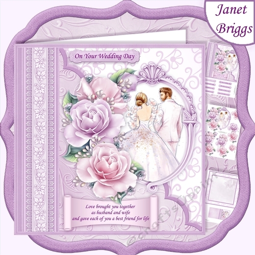 Wedding Day LOVE BROUGHT YOU TOGETHER 8x8 Decoupage Mini Kit & Insert