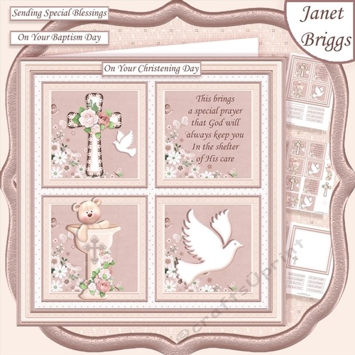 CHRISTENING or BAPTISM Neutral  Child or adult 7.5 Quick Layer Card