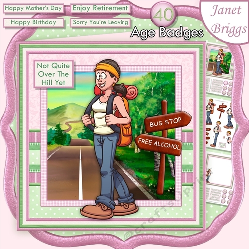 HIKING HUMOUR 7.5 Decoupage & Insert Mini Kit