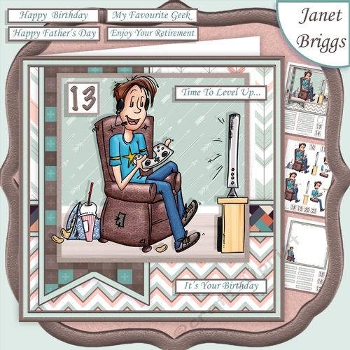 ONLINE GAMER 7.5 Decoupage, Ages & Insert Mini Kit