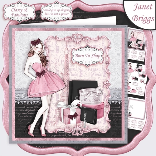 CLASSY & FABULOUS PINK 7.5 Decoupage & Insert Mini Kit