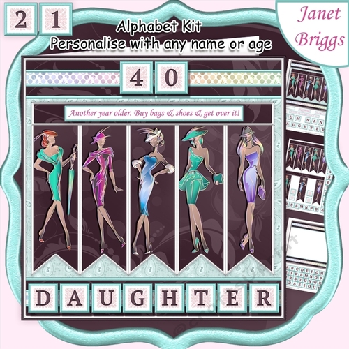 THE CATWALK 7.5 Alphabet and Age Quick Card Kit Create Any Name