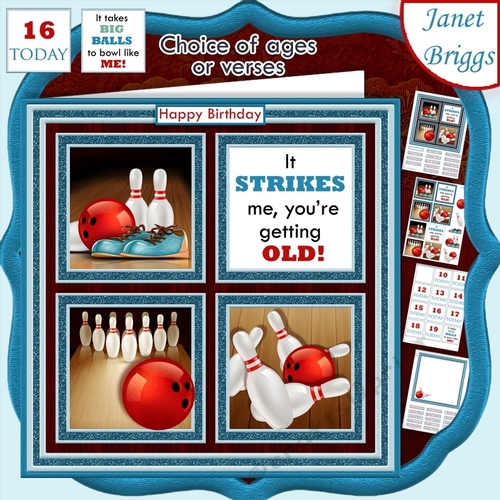 BOWLING NIGHT 7.5 Quick Layer Card & Ages Mini Kit