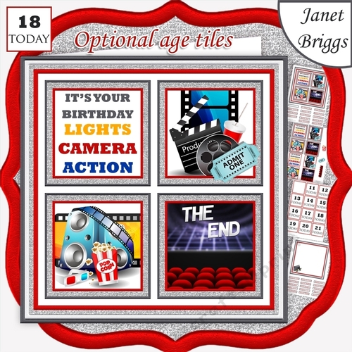 MOVIE NIGHT 7.5 Quick Layer Card & Ages Mini Kit