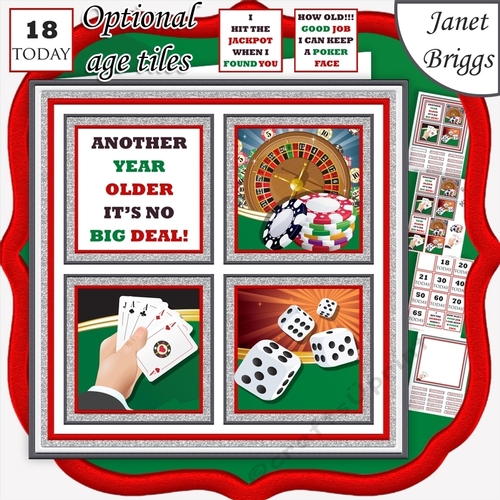 CASINO NIGHT 7.5 Quick Layer Card & Ages Mini Kit