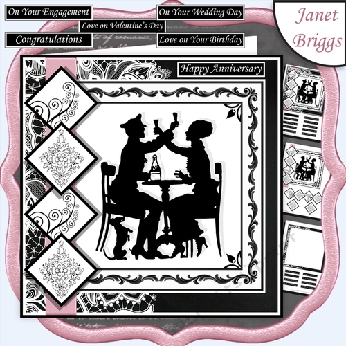 CELEBRATIONS SILHOUETTE 7.5 Quick Layers Card & Insert Mini Kit
