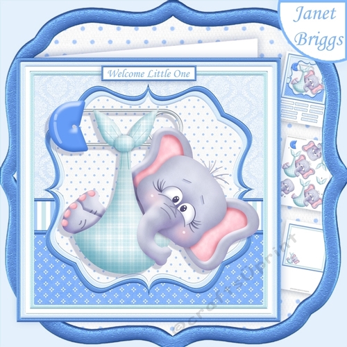 NEW BABY BOY ELI 7.5 Decoupage & Insert Mini Kit
