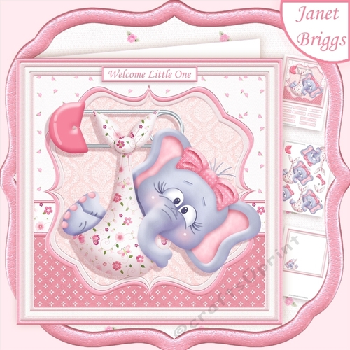 NEW BABY GIRL ELLIE 7.5 Decoupage & Insert Kit