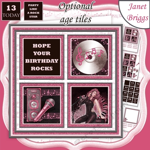 CONCERT NIGHT MUSIC PINK 7.5 Quick Layer Card & Ages Mini Kit