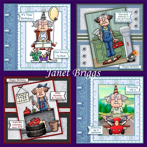 GUS Humorous Male Birthday Fathers Day Retirement Decoupage Bumper Kit