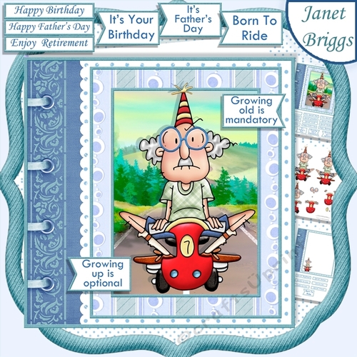 GUS GROWING UP 7.5 Humorous Decoupage & Insert Mini Kit