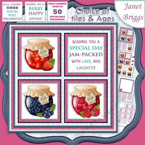 WELL PRESERVED JAM SQUARES 7.5 Quick Layer Card Ages & Insert Mini Kit 