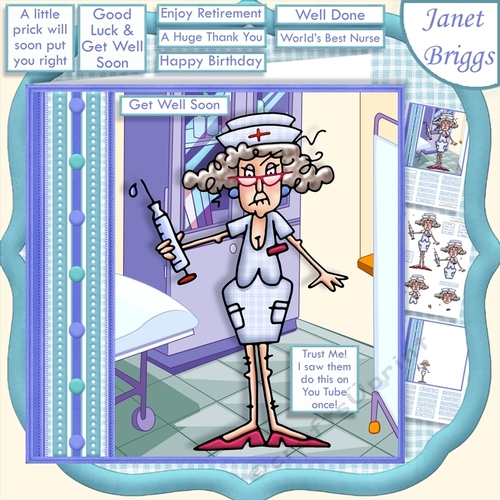 TRUST ME I SAW THIS ON YOU TUBE 7.5 Get Well Decoupage & Insert Mini Kit