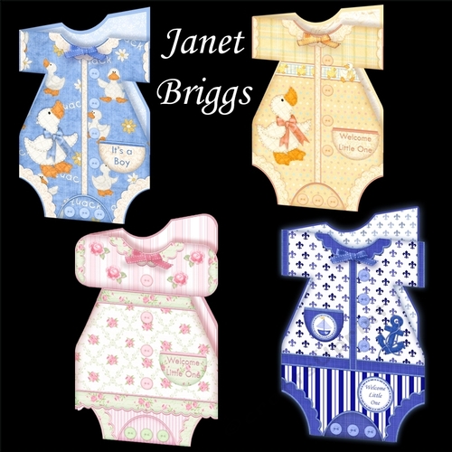 NEW BABY OUTFITS Shaped Cards & Decoupage Bumper Kit