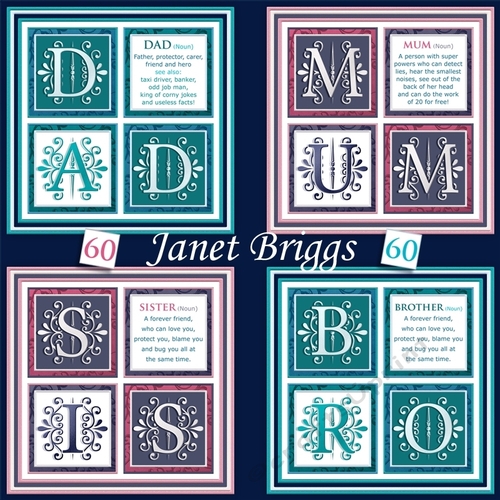 FAMILY DEFINITION SQUARES Humorous 7.5 Quick Layer Cards Bumper Kit