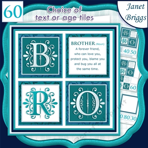 BROTHER DEFINITION SQUARES 7.5 Humorous Birthday Quick Layer Card