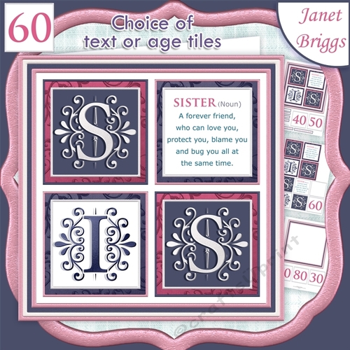SISTER DEFINITION SQUARES 7.5 Humorous Birthday Quick Layer Card