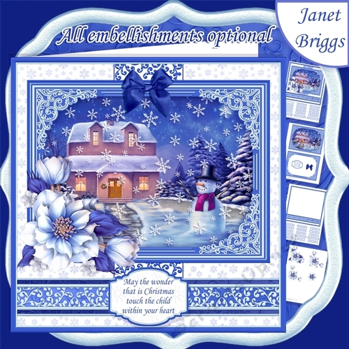 WINTER WONDERLAND 7.8 Christmas Quick Layer Card or Decoupage Mini Kit