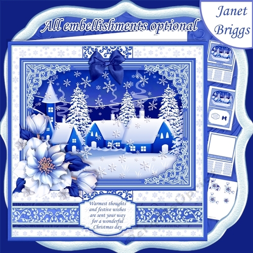 WINTER HAMLET Christmas 7.8 Quick Layer Card or Decoupage Kit