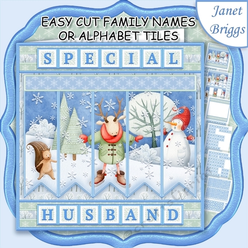 REINDEER SKATING Christmas Easy Cut Word Strips or Alphabet Tiles Word Kit