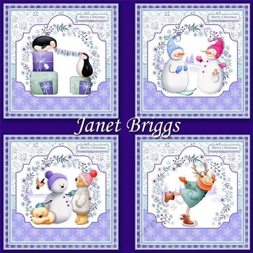 CHRISTMAS SNOW PALS 7.5 Decoupage & Inserts Bumper Kit