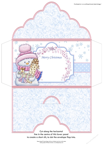 Christmas Money Wallet Gift Voucher Envelope FROSTY SNOWMAN