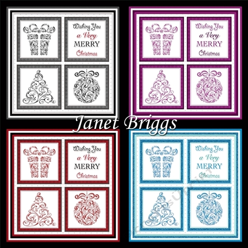 CHRISTMAS ICONS SQUARES 7.5 Quick Layer Cards & Insert Bumper Kit