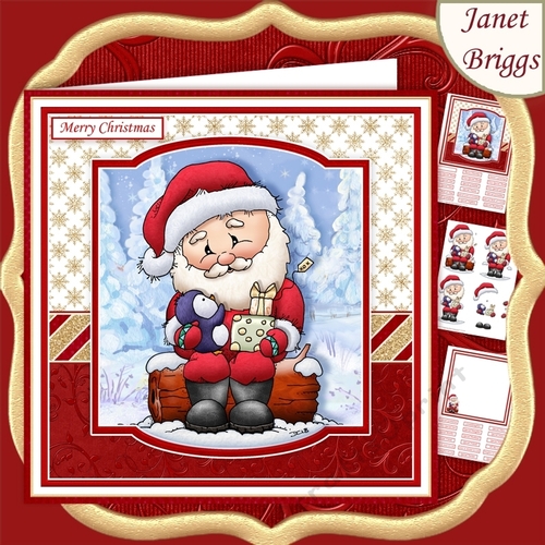 GIFT FROM SANTA 7.5 Christmas Decoupage & Insert Mini Kit