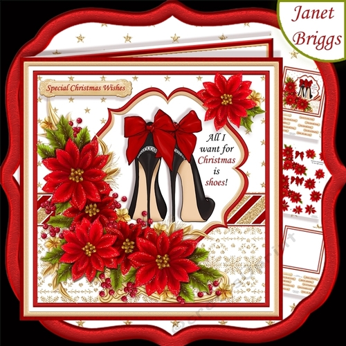 ALL I WANT FOR CHRISTMAS IS SHOES 7.5 Decoupage & Insert Mini Kit