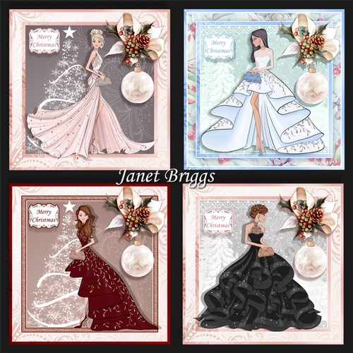 STYLISH CHRISTMAS LADIES 7.5 Decoupage & Inserts Bumper Kit