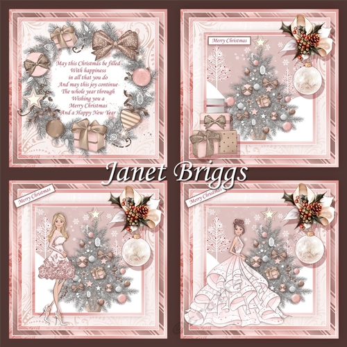 ROSE GOLD CHRISTMAS 7.5 Decoupage & Insert Bumper Kit