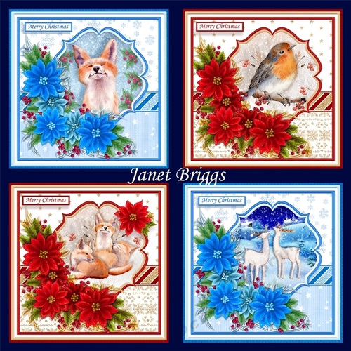 FOREST ANIMALS Christmas 7.5 Decoupage & Inserts Bumper Kit