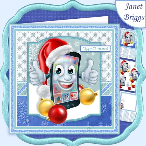 CHRISTMAS SMARTPHONE Appy Christmas 7.5 Decoupage & Insert Mini Kit