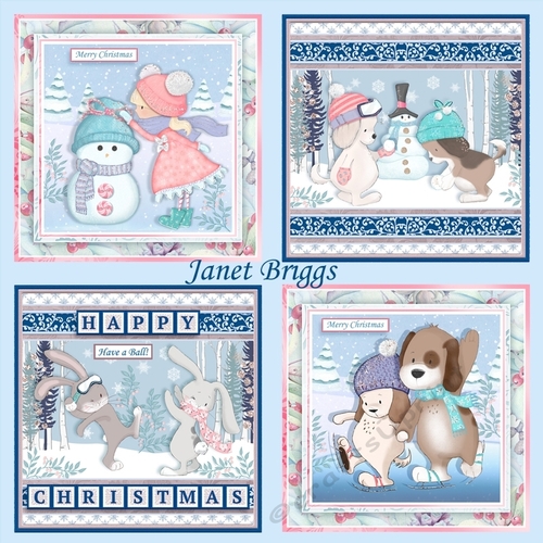 CUTE WINTER 7.5 Christmas Decoupage, Word & Alphabet Bumper Kit