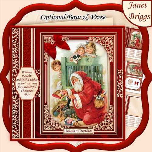 A VINTAGE CHRISTMAS 7.8 Quick Vintage Christmas Card & Insert