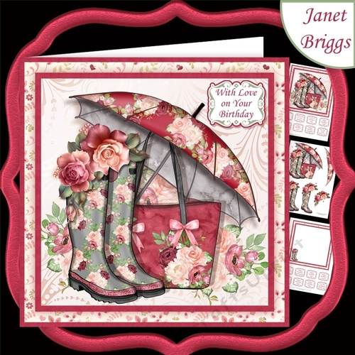 ROSES & RAINY DAYS 7.5 Decoupage & Insert Mini Kit