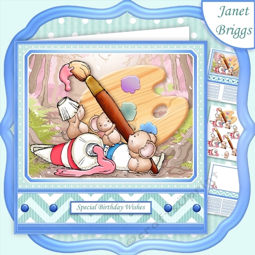 MODERN ART MICE 7.5 Decoupage & Insert Mini Kit