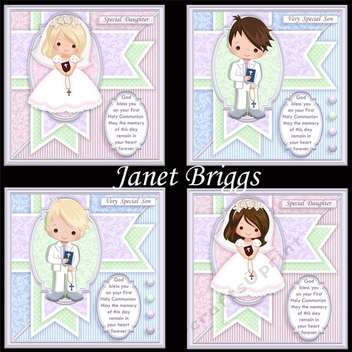 FIRST HOLY COMMUNION 7.5 Decoupage & Inserts Bumper Kit