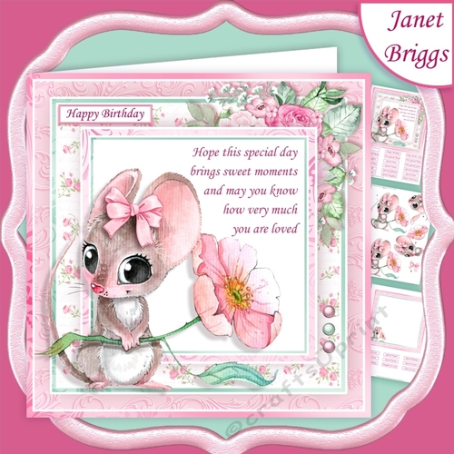 MOUSE & BLOSSOM With Verse 7.5 Decoupage & Insert Kit