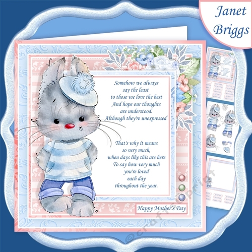 BLUE BUNNY & VERSE 7.5 Decoupage & Insert Kit