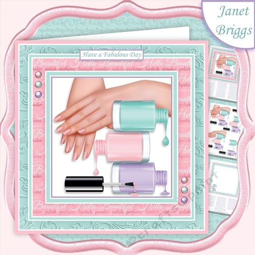 MANICURE GETTING THE NAILS DONE 7.5 Decoupage & Insert Kit