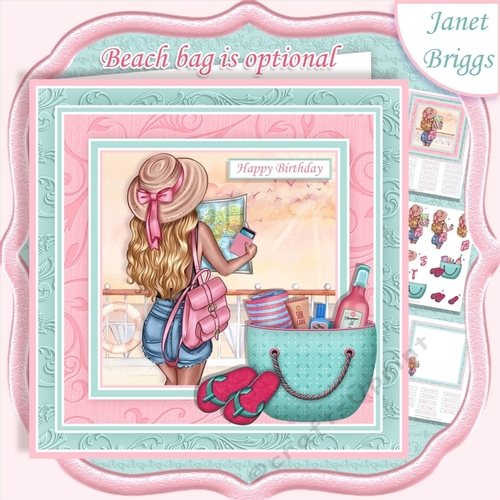 TRAVEL GIRL 7.5 Decoupage & Insert Kit