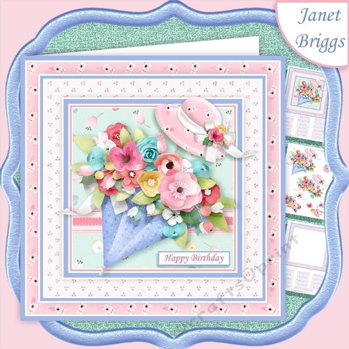 FLORAL UMBRELLA 7.5 Decoupage & Insert Kit