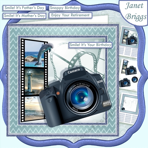 CAMERA SNAPSHOTS ALL AT SEA 7.5 Decoupage & Insert Mini Kit